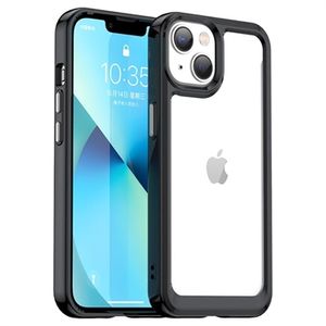 iPhone 14 Plus Anti-Shock Hybride Hoesje - Zwart