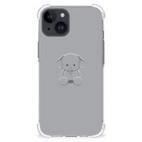 iPhone 15 Stevig Bumper Hoesje Grijs Baby Olifant