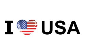 Landen vlag sticker I Love USA   -