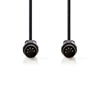 Nedis DIN-Audiokabel | DIN 5-Pins Male | DIN 5-Pins Male | Vernikkeld | 3.00 m | Rond | PVC | Zwart | Label - CAGL20000BK30