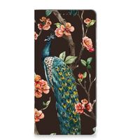 Motorola Moto E13 4G Hoesje maken Pauw met Bloemen