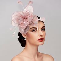 fascinators Netto Teaparty Paardenrace Damesdag Melbourne Cup Met de Hand Gemaakt Met Bloemen Helm Hoofddeksels Lightinthebox