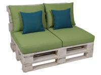 GO-DE Textil Palletkussenset (Groen/petrol)