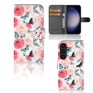 Samsung Galaxy S24 Hoesje Butterfly Roses