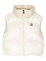 Moncler Enfant gilet matelassé à patch logo - Tons neutres - thumbnail