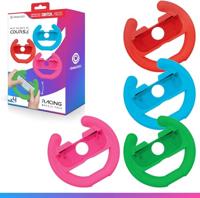 Oniverse Set van 4 stuurwielen voor Joy Con Nintendo Switch en Nintendo Switch OLED - neonrood, neonblauw, neongroen, neonroze