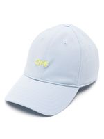 Off-White casquette à logo brodé - Bleu - thumbnail