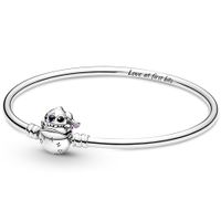 Pandora Disney 591683C01 Armband Bangle Stitch Biting Clasp zilver-emaille - thumbnail