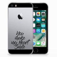 Apple iPhone SE | 5S Siliconen hoesje met naam Heart Smile - thumbnail