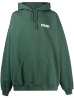 VETEMENTS hoodie à logo imprimé - Vert