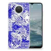 Silicone Back Case Nokia G20 | G10 Angel Skull Blauw