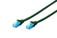 DIGITUS LAN kabel Cat 5e - 2m - RJ45 netwerkkabel - U/UTP niet afgeschermd - compatibel met Cat-6 & Cat-5 - groen