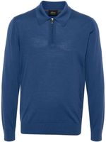 Brioni polo fin en laine - Bleu - thumbnail