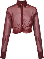 Haculla blouse à carreaux - Rouge - thumbnail