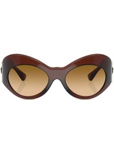 Versace Eyewear lunettes de soleil à monture oversize - Marron