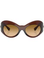 Versace Eyewear lunettes de soleil à monture oversize - Marron - thumbnail