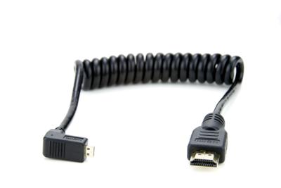 Atomos Coiled Right-Angle Micro HDMI to Full HDMI (30-45cm) OUTLET