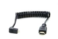 Atomos Coiled Right-Angle Micro HDMI to Full HDMI (30-45cm) OUTLET