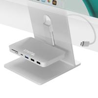 Plugable USB C-hub voor iMac 24 inch 2021, 2023 en 2024 6-in-1 USB-hub multipoortadapter met 10 Gbps USB-C en USB 3.0, 2x USB 2.0, microSD- en SD-kaartlezer, niet voor 2020 en eerdere iMacs (AD-6IN1)