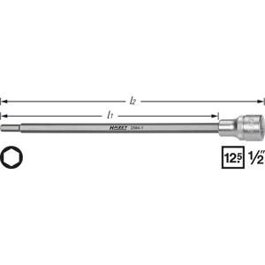 Hazet HAZET 2584-1 Inbus Zuigbuis-steeksleutelinzet 6 mm 1/2 (12.5 mm)