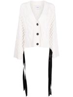 ERDEM cardigan ample en maille torsadée - Blanc - thumbnail