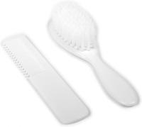 Interbaby borstel en kam junior 15 x 5 cm wit 2-delig