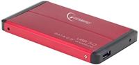 Gembird EE2-U3S-2-R HDD Enclosure 2,5 inch rood opbergdoos - opbergdozen (2,5 inch, SATA, 3.0 (3,1 Gen 1), HDD-behuizing, rood, aluminium)