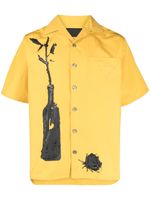 Prada chemise imprimée à manches courtes - Jaune