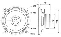 Visaton DX 13 - 4 Ohm 5 inch 13 cm 2-weg-coaxiaalluidspreker 60 W 4 Ω - thumbnail