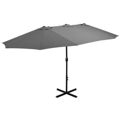 vidaXL Parasol met aluminium paal 460x270 cm antraciet vidaXL Parasol met aluminium paal 460x270 cm antraciet