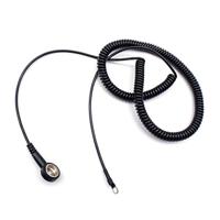 Quadrios ESD-aardingskabel 3,60 m drukknop 10 mm, ringkabelschoenaansluiting