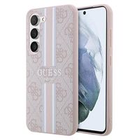 Guess 4G Printed Stripe Samsung Galaxy S23 5G Hybride Hoesje - Roze