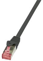 LogiLink CQ2073S RJ45 Netwerkkabel, patchkabel CAT 6 S/FTP 5.00 m Zwart Vlambestendig, Snagless 1 stuk(s)