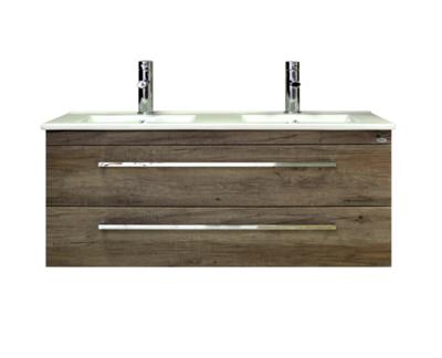 Sanicare Q1 badkamermeubel met 2 laden 120 cm truffel Sanicare Q1 badkamermeubel met 2 laden 120 cm truffel