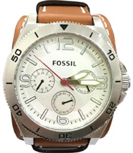 Horlogeband Fossil BQ2017 Onderliggend Leder Cognac 22mm