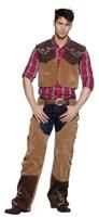 Boland - Volwassen kostuum Cowboy Bruce, vest en broek, Wilde Westen, Sherriff, set, carnaval, themafeest