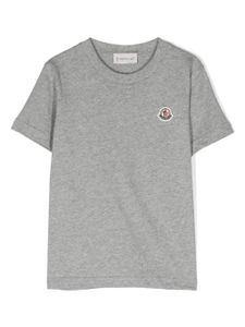 Moncler Enfant t-shirt à patch logo - Gris