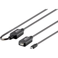 Renkforce USB-kabel USB 2.0 USB-C stekker, USB-A bus 7.50 m Zwart Vergulde steekcontacten RF-4752800