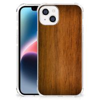 Apple iPhone 14 Plus Stevig Telefoonhoesje Donker Hout