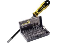 C.K. T4760AVI Bitset 41-delig Plat, Kruiskop Pozidriv, Kruiskop Phillips, Torx, Inbus Incl. bithouder en schroevendraaier