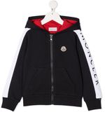 Moncler Enfant hoodie zippé colour block - Bleu - thumbnail