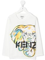 Kenzo Kids t-shirt à imprimé éléphant - Blanc