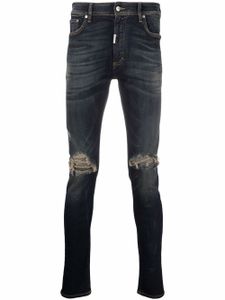 Represent jean skinny à effet usé - Bleu