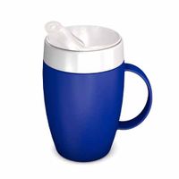 Ornamin conische beker met conische binnenbeker blauw met drinktuit 4 mm inhoud 160ml