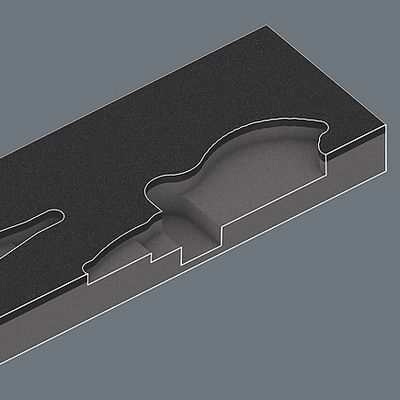 Wera 05150181001 Tangenset 3-delig Knipex, met schuimrubber inzetstuk