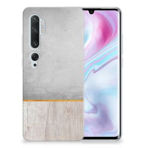 Xiaomi Mi Note 10 Pro Bumper Hoesje Wood Concrete