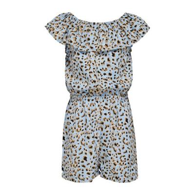 KIDS ONLY jumpsuit KONLINO met all over print lichtblauw/lichtbruin/zwart