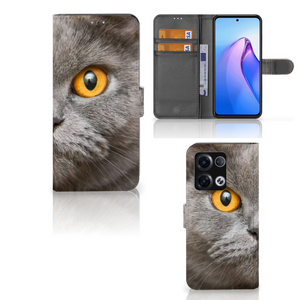 Telefoonhoesje met Pasjes OPPO Reno8 Pro Britse Korthaar