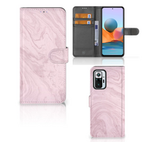 Xiaomi Redmi Note 10 Pro Bookcase Marble Pink - Origineel Cadeau Vriendin