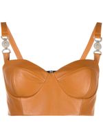 Versace brassière Medusa en cuir - Orange